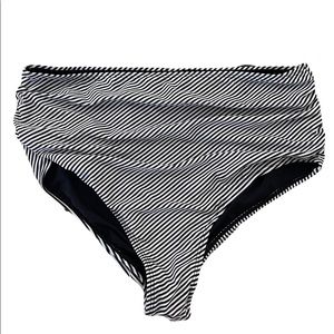 Shein Striped High Waisted Bikini Bottoms